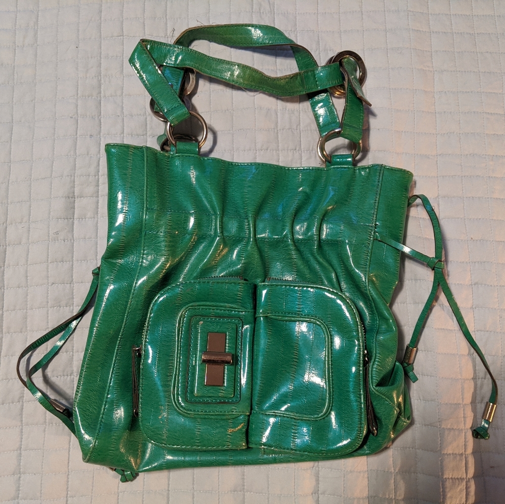 Rampage Faux Patent Handbag